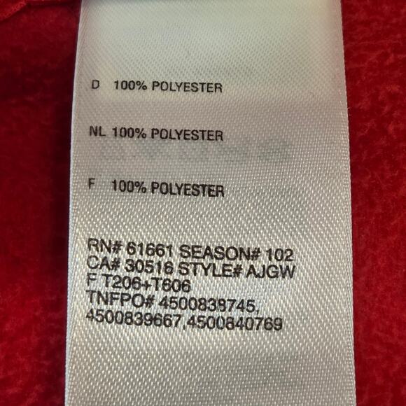 The North Face Men’s Red Polartec Classic Quarter Zip Fleece Pullover Size Large - Picture 4 of 14